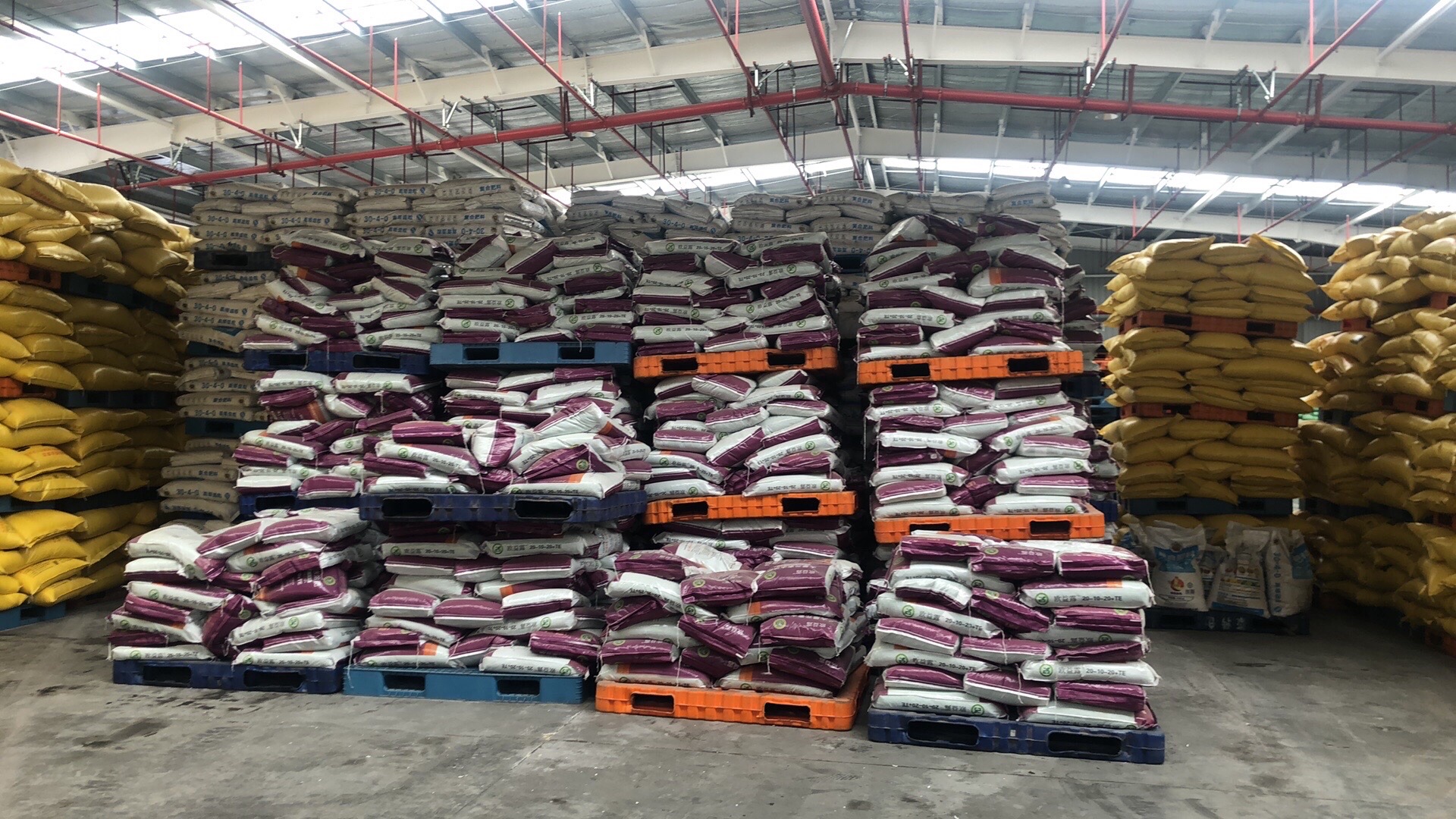 Packaged stock in warehouse
